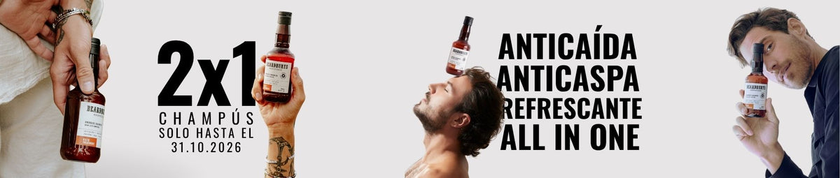 Promoción 2x1 en champús Beardburys Essentials: Energize, Pure Balance, Refreshing y All in One