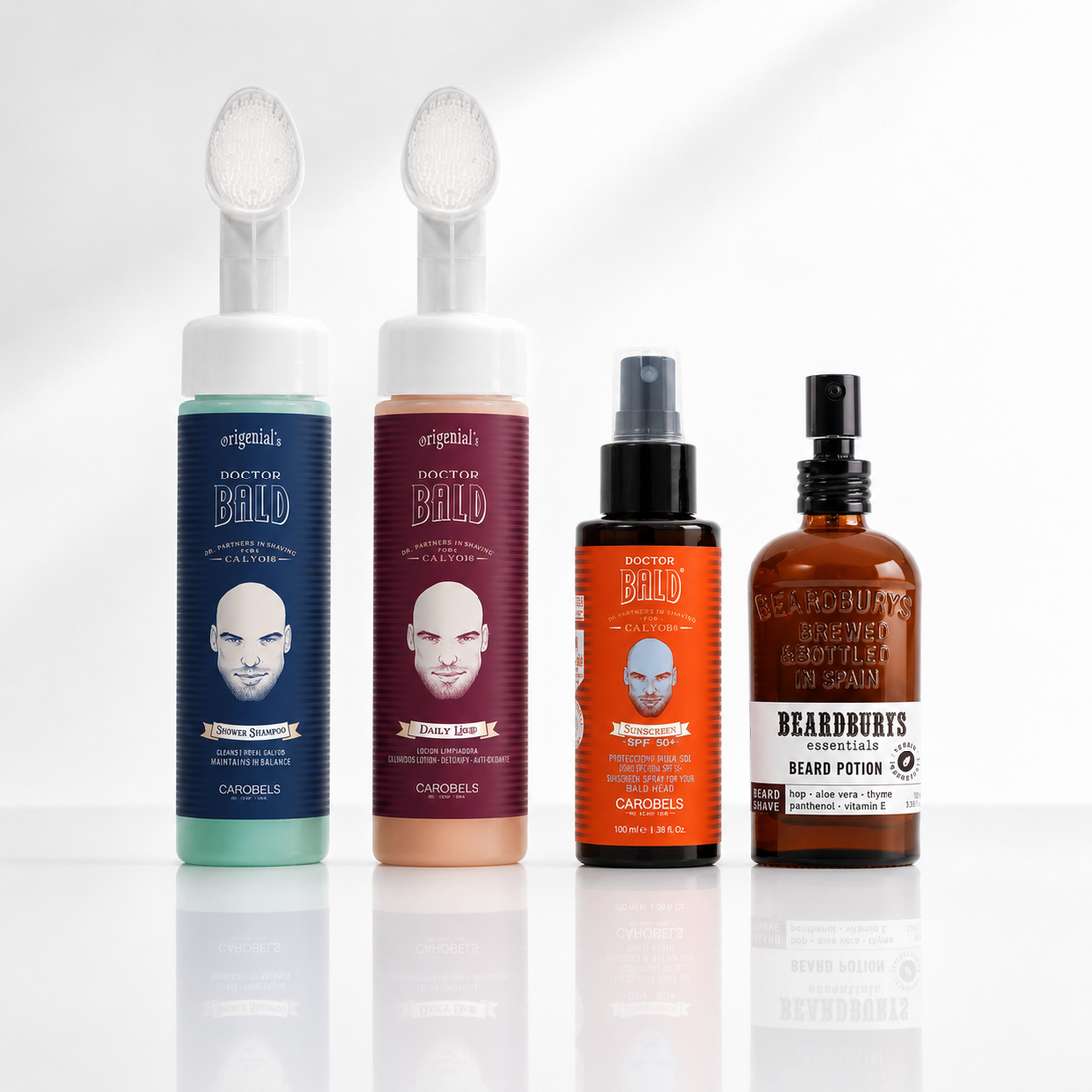 Premium Routine Kit for Bald Head and Beard Care