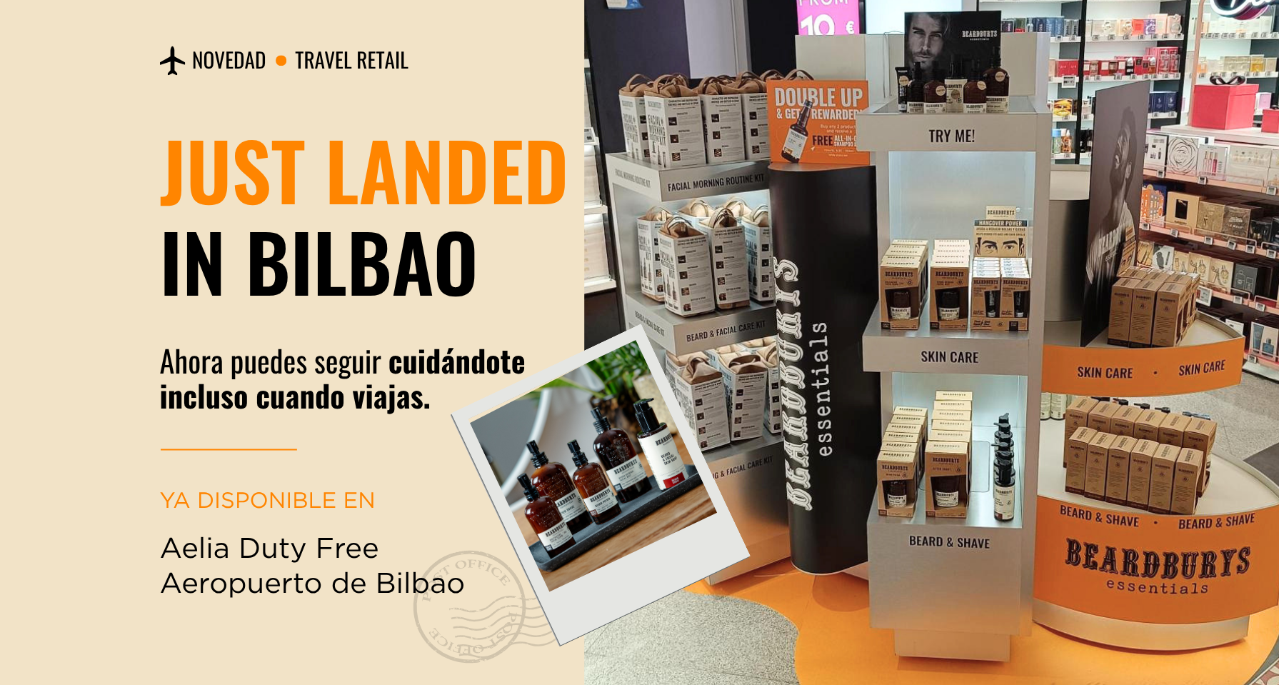 Ya puedes encontrar Beardburys Essentials en el Aeropuerto de Bilbao