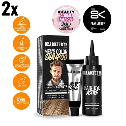 Pack de 2 Champú color para hombre 5N Castaño Claro
