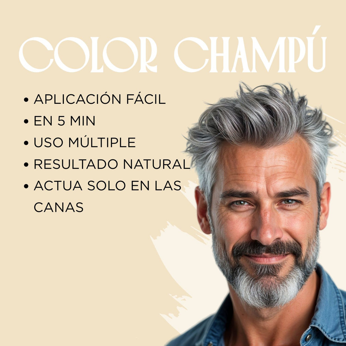 Champú color para hombre 9G Gris | Pelo, Barba y Bigote