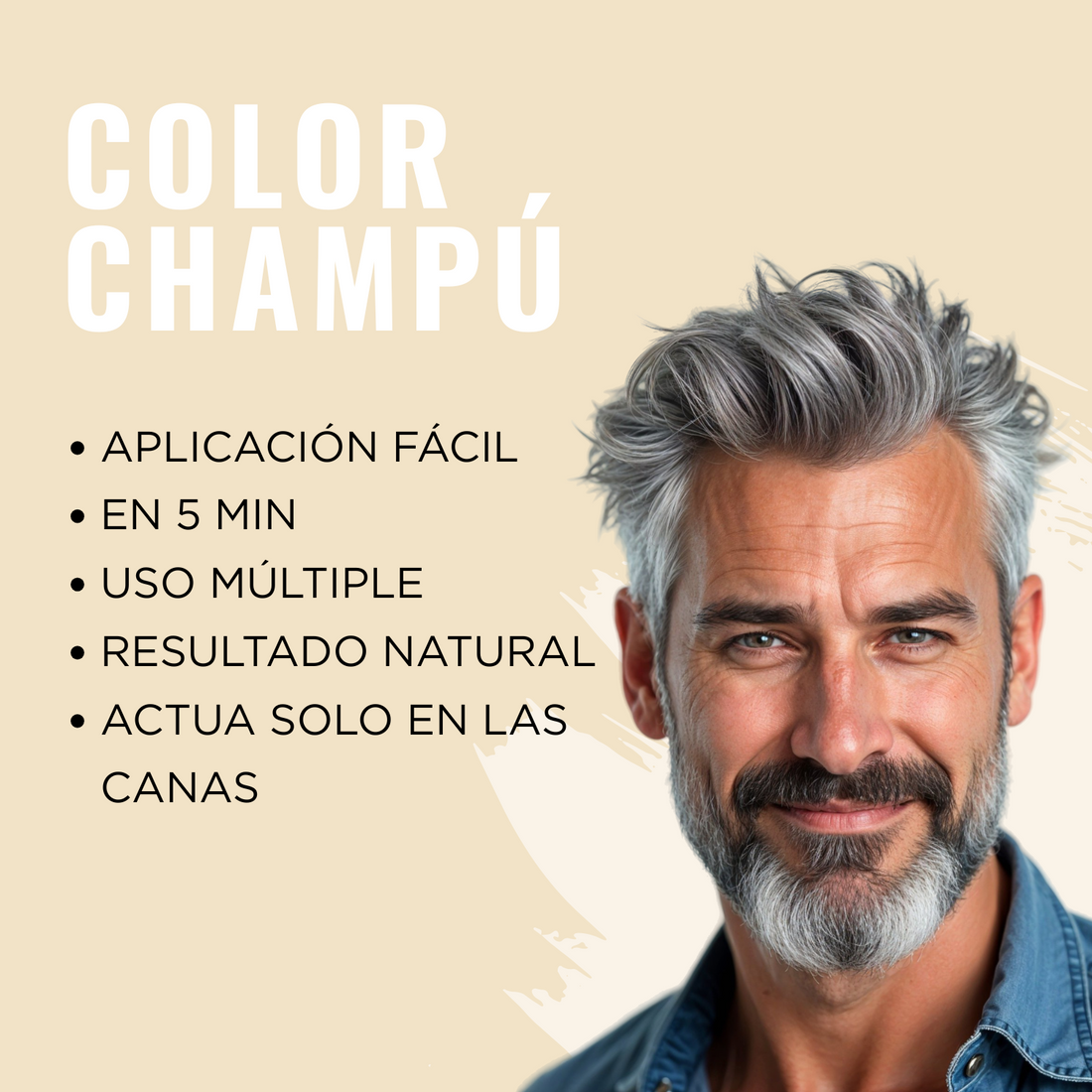 Champú color para hombre 9G Gris | Pelo, Barba y Bigote
