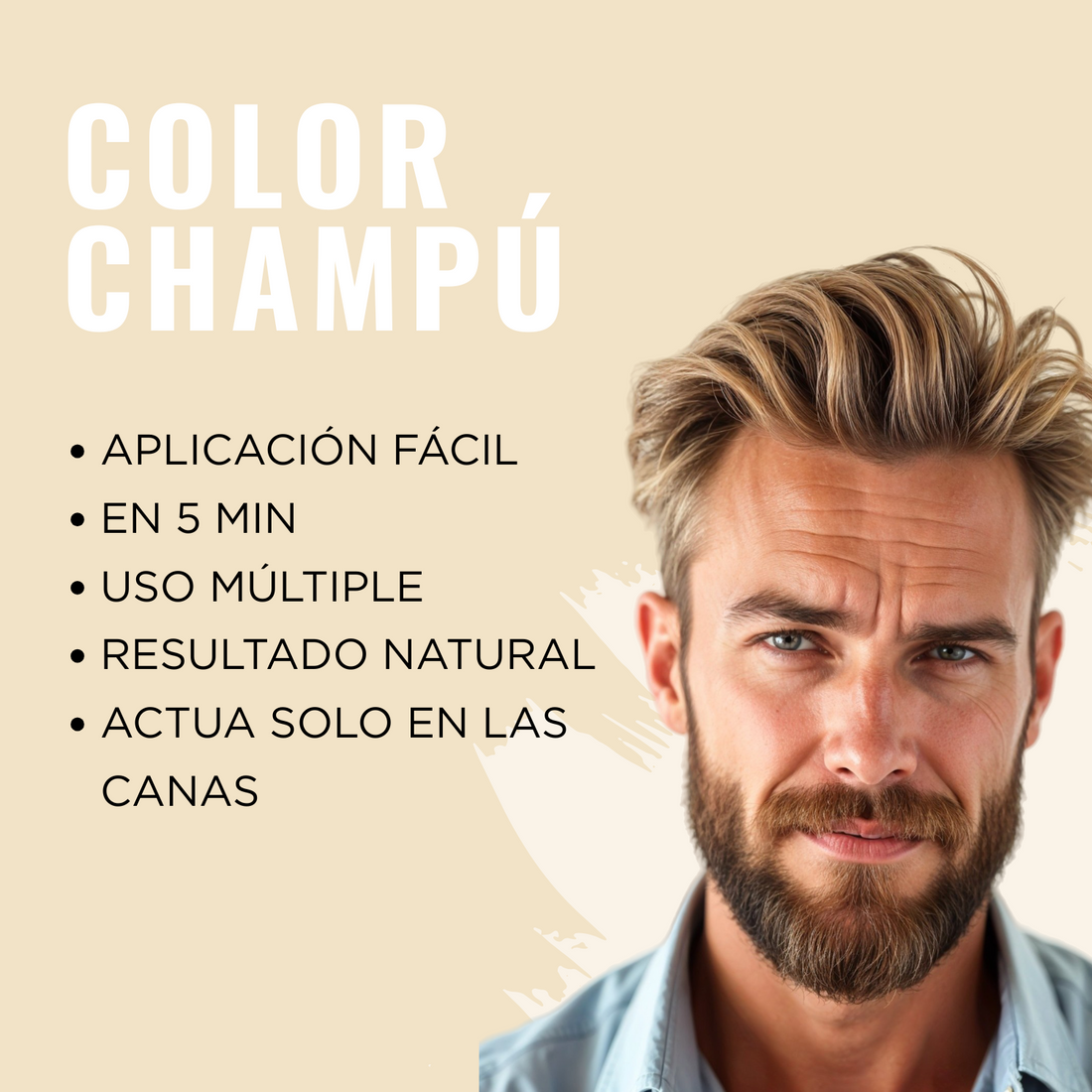 Champú color para hombre 5N Castaño Claro | Pelo, Barba y Bigote