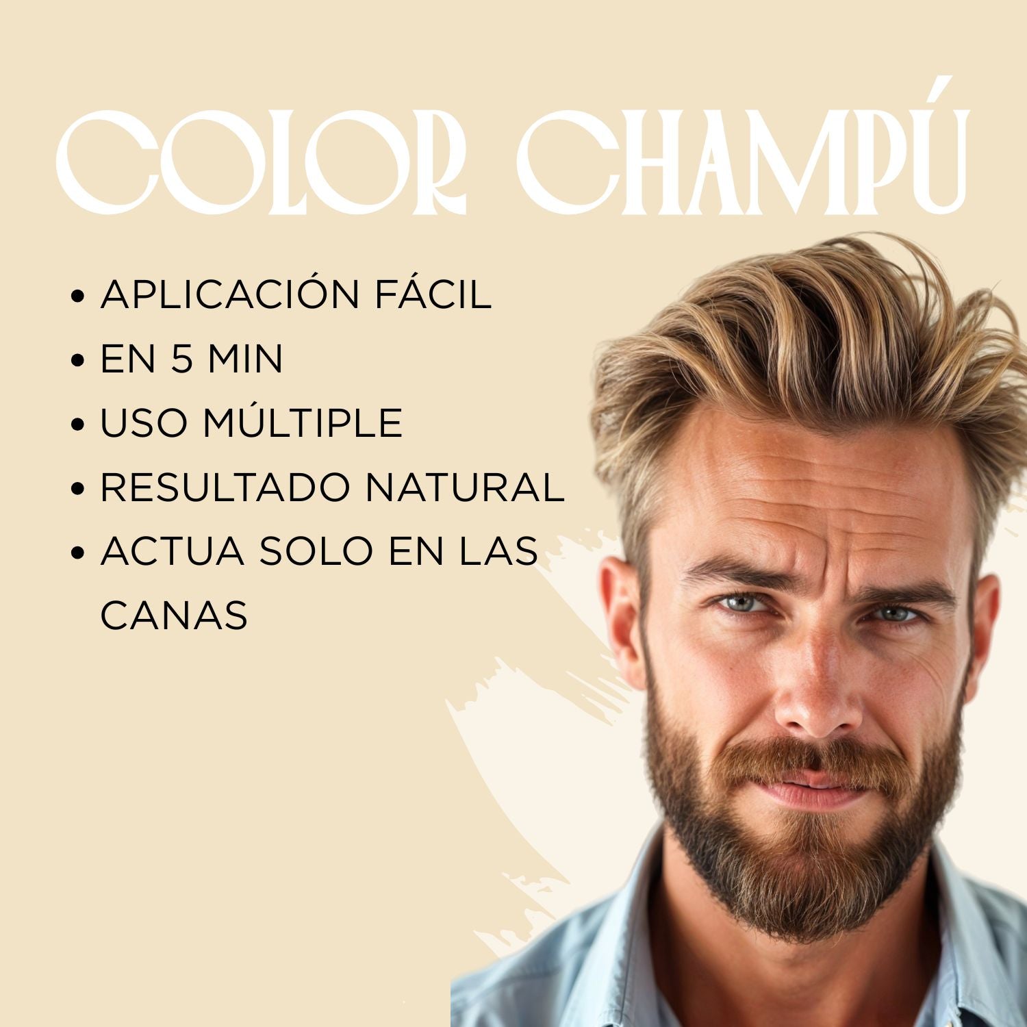 Champú color para hombre 5N Castaño Claro | Pelo, Barba y Bigote