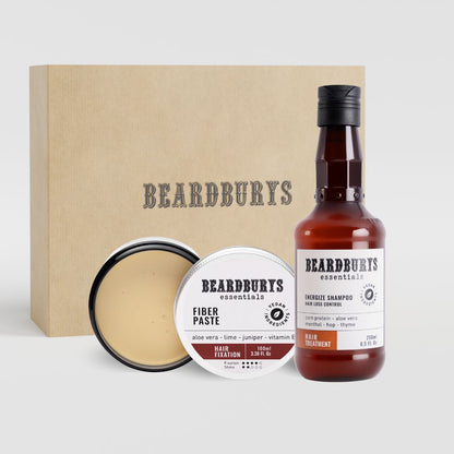 Champú Energize y Cera Fiber Paste