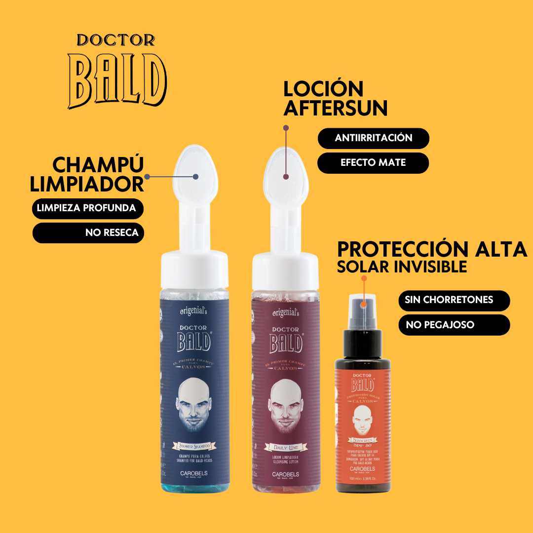 Rutina &quot;Premium&quot; para el cuidado de la Calva y la Barba Doctor bald y Beardburys Essentials