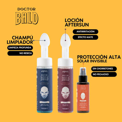 Rutina &quot;Premium&quot; para el cuidado de la Calva y la Barba Doctor bald y Beardburys Essentials