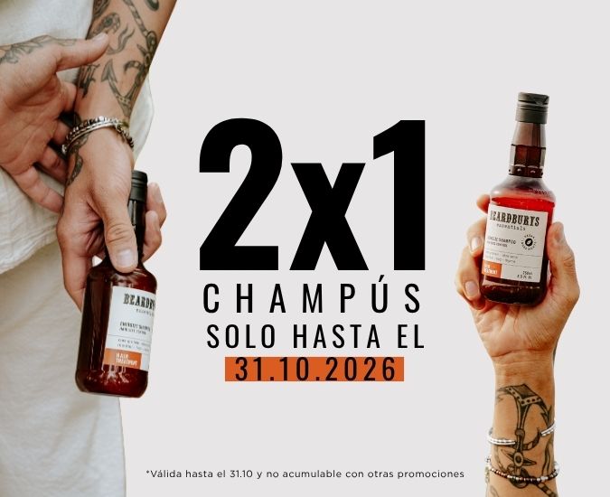 Promoción 2x1 en champús Beardburys Essentials hasta el 31/10/2026
